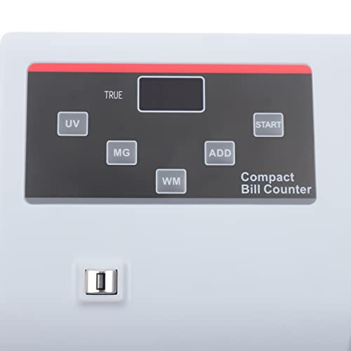 Money Counter Machine with UV/MG/WM Counterfeit Detection, American Portable Commercial Money Detector,100-240V LED Display, 600pcs/min
