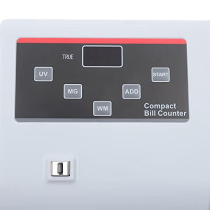 Money Counter Machine with UV/MG/WM Counterfeit Detection, American Portable Commercial Money Detector,100-240V LED Display, 600pcs/min