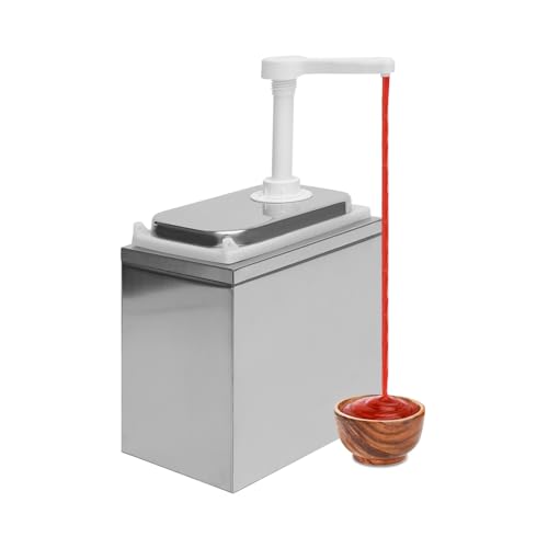Sauce Dispenser Pump, Stainless Sauce Station Condiment Pump Station Ketchup Dressing BBQ Sauce Pumps Dispenser for Buffet, Restaurant, Cake Room, Coffee Shop Equipment (Single Head) - size: Single Head
