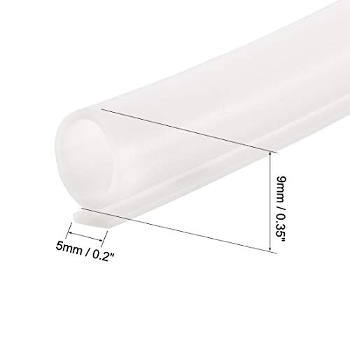 uxcell T-Slot Mount Window Weatherstrip Seal 9mm Bulb Bubble for 5mm Slot 5 Meters Long White - color: White, size: 5m