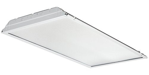 Lithonia Lighting 2GTL4 5000LM LP840 2-Foot by 4-Foot White LED Lay-in Troffer with Prismatic Lens, 4000K, 5000 Lumens