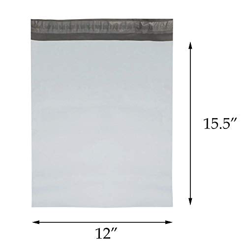 Poly Mailers 12"x15.5" Envelopes Shipping Bags Self Sealing, 2000 Bags - color: White, size: 12"x15.5"|2000Pcs