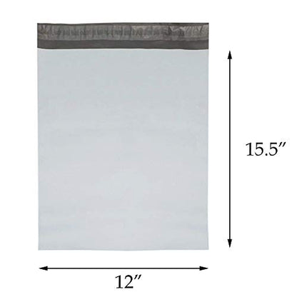 Poly Mailers 12"x15.5" Envelopes Shipping Bags Self Sealing, 2000 Bags - color: White, size: 12"x15.5"|2000Pcs