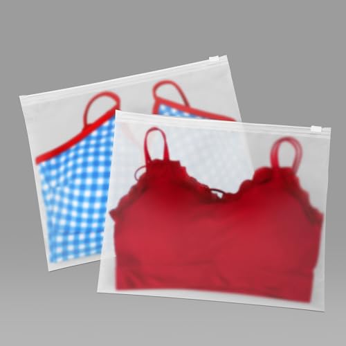 10x8 Inch Frosted Zipper Bags Swimsuit Organizer Bags No Vent Holes 25Pcs - size: 25Pcs-10x8 Inch