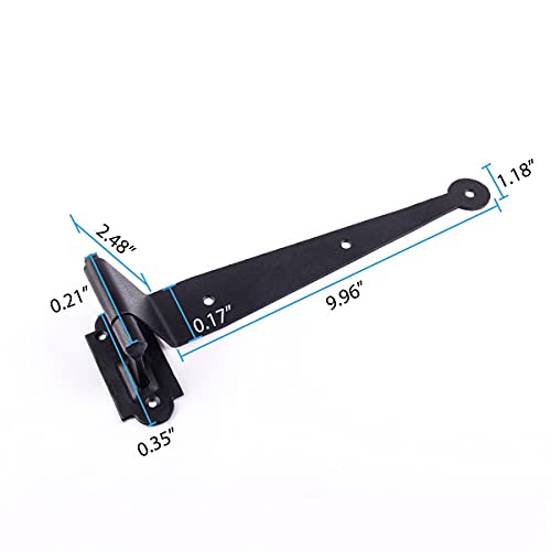 Renovators Supply Manufacturing Pack of 25 Black Pintle Strap Hinge 11.75 Inch Offset Colonial Shutter Hardware - size: Pack of 25