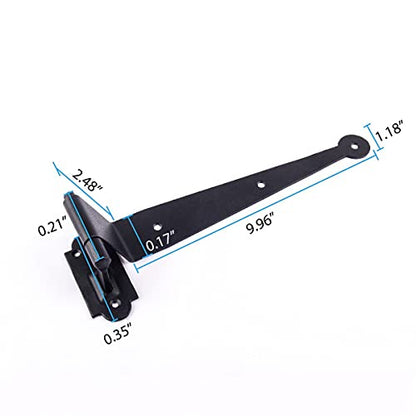 Renovators Supply Manufacturing Pack of 25 Black Pintle Strap Hinge 11.75 Inch Offset Colonial Shutter Hardware - size: Pack of 25