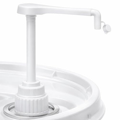 Heavy-Duty 5-Gallon Bucket Pump Dispenser with Leak-Proof Cap – Compatible with Oil, Laundry Soap, Detergent, Fabric Softener, Degreasers, and More. Making it Ideal for Commercial and Household