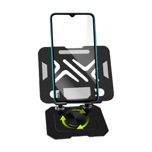 Ultra-Stable 360° Rotatable Metal Tablet Stand, Adjustable Folding Desktop Stand for iPad/iPhone/Switch, Universal Use for Office/Movie/Studying/Drawing/Gaming, Black - color: Soccer Stand - Black