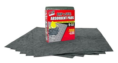 Oil Eater Drip & Spill Universal Pads - Absorbs Liquids | Soaks Oil, Grease, Coolant and Water-Based Fluids - Car, Truck, RV, Motorcycle and Tools - 6 Pack,Grey,15" x 18",AOA-BPL006-GREY - size: 15" x 18", style: 6-Pack-Grey
