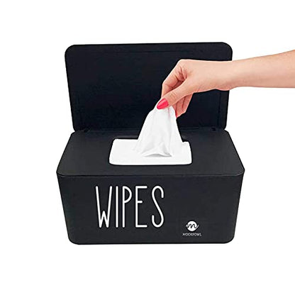 Moorfowl Baby Wipe Dispenser for Bathroom,8.2L x 4.9W x 3.9H inches - color: Black New