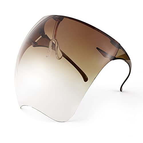 FEISEDY Full Face Shield Sunglasses – Anti-Fog UV400 Mirror Visor - color: 006 Gradient Brown
