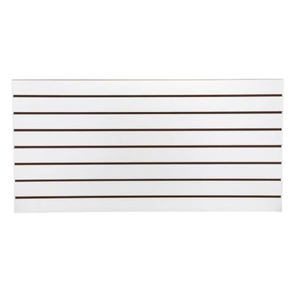 SSWBasics White Slatwall Panels, 2 x 4 ft Slat Wall for Garage, Pack of 2