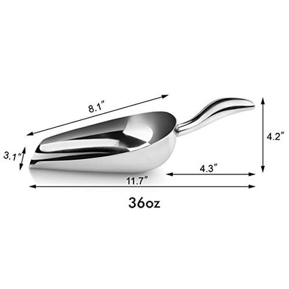 New Star Foodservice Stainless Steel Scoop, 36-Ounce - size: 36-Ounce Stainless Steel