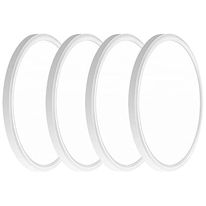 4PACK 3200lm LED Flush Mount Ceiling Light, Super Slim 12 inch LED Ceiling Light, 5000K Daylight LED Ceiling Light for Bedroom, living room, garage, office, warehouse, Dining room (White, Four Pack) - color: White, size: 12in-4Pack
