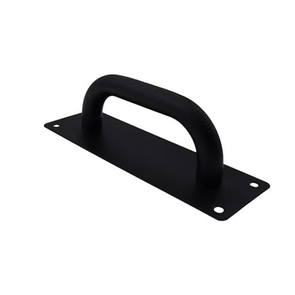 Pull and Push Plate Door Handle, Stainess Steel Door Handle Pull Plate,Black Door Pull Plate with Handle for Barn Sliding Commercial Wooden Composite Fire Door,7.87 * 2.56''2 PCS - size: 200*65mm/7.87*2.56'' Black