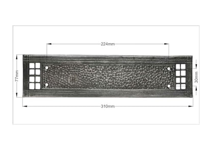 SKANDH Heavy Duty Iron Push Plate | Rust-Resistant Black Door Push Plate for Home, Office & Commercial Use | Durable Metal Door Protector with Screws | Stylish Hardware Fitting (Antique Pewter)