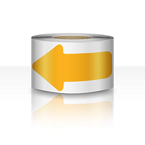 EVQ Orange Arrow Floor Sticker Tape 2 x 4 Inch Directional Vinyl 200 PCS - color: Orange, size: 2"×4"