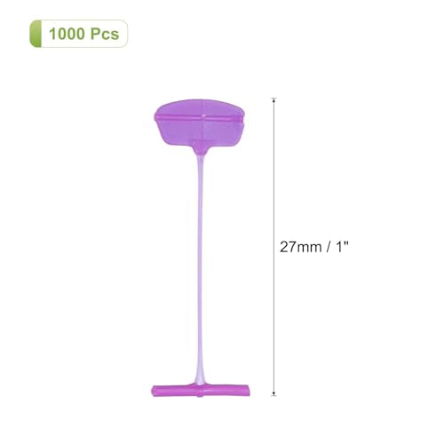 MECCANIXITY 1000 Pcs Standard Tagging Barb Fasteners, 1 Inch Purple Tagging Gun Fasteners Tagging Gun Refill Plastic Garment for Clothing Fine Stitch Price Refills Tag Label - color: Purple, size: 1 Inch