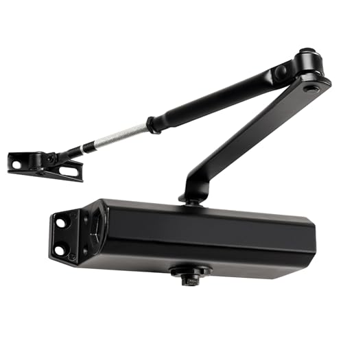 Medium Duty Hydraulic Door Closer for Commercial & Residential Use - Perfect for Screen Doors, Garage Entry, and Interior Doors with Soft Close Technology - Adjustable Automatic Door Closing Mechanism