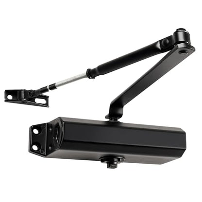 Medium Duty Hydraulic Door Closer for Commercial & Residential Use - Perfect for Screen Doors, Garage Entry, and Interior Doors with Soft Close Technology - Adjustable Automatic Door Closing Mechanism