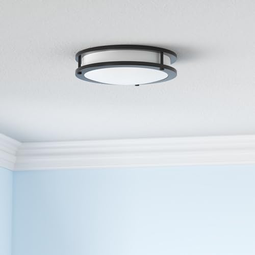 hykolity 13 inch Flush Mount LED Ceiling Light Fixture,1300LM,5CCT - color: Oil-Rubbed Bronze, size: 13-inch