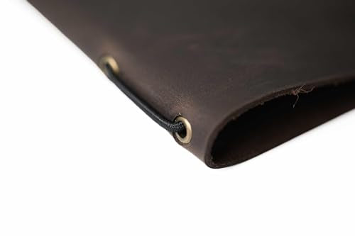 Inko Horeca - Leather Menu Holder - Soft Folding Menu Covers - Custom Menu Cover for Restaurant with Embosing - Cafe Menu Folder Book for Bar - Drink Menu (Brown)