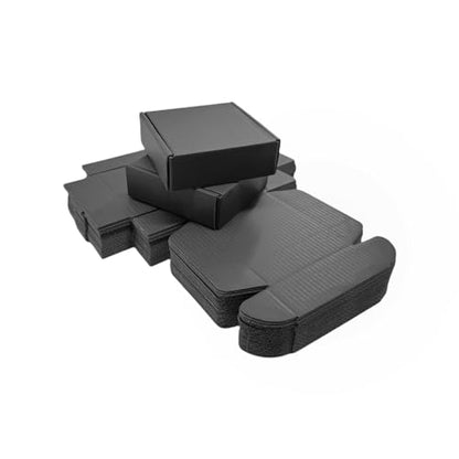 50 Pack 5.5x5.1x2 in Black Shipping Boxes - color: Black, size: 5.5x5.1x2 in