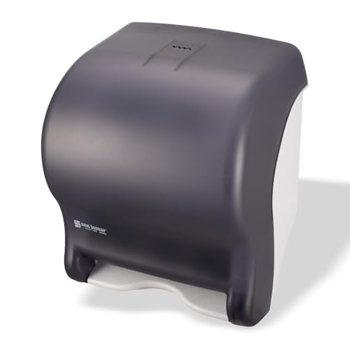 San Jamar Tear-N-Dry Essence Automatic Dispenser, Wall Mount, Plastic, Black Pearl