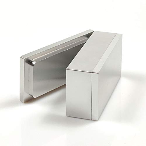 Pre Press Mold Made of Food Grade Anodized 6061 Aluminum (Silver, 2x4 inch) - size: 2x4 inch