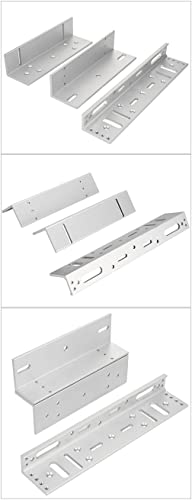 Electromagnetic Lock with Z and L Bracket 280KG 600LBS Holding Force Electric Magnetic Door Lock 12V Fail Safe NC Mode for Access Control System - color: 600LBS Lock + ZL Bracket