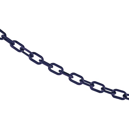 Mr. Chain Plastic Barrier Chain, Cobalt Blue, 50 ft Length (00066-50) - color: Cobalt Blue, size: 3/4 IN