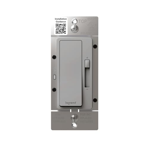 Legrand Radiant 150W LED Dimmer Light Switch 3-Way Rocker Gray 1 Pack - color: Gray