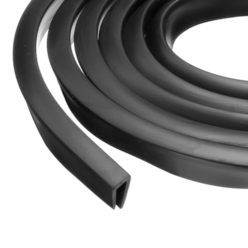 PATIKIL Rubber Edge Trim 13.1ft x 10mm x 16mm Fit for 6mm Edge Black - size: Fit for 6" x 13.1ft x 10mm x 16mm