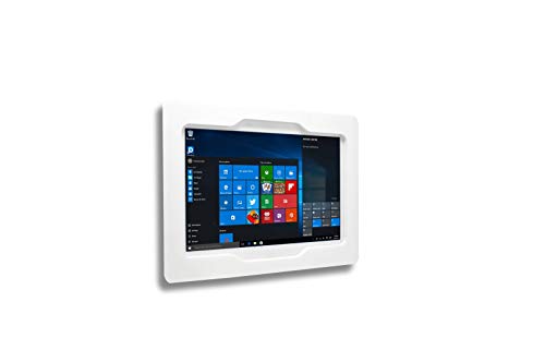 Security Anti-Theft Acrylic Case for MS Surface Go Used as Kiosk, POS, Store, Show Display. Configured as VESA, Wall Mount, Desktop Stand (White, Desktop Stand)