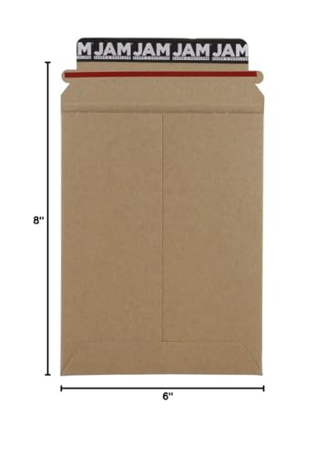 JAM PAPER Stay-Flat Photo Mailer Envelopes with Peel & Seal Closure - 6 x 8 - Brown Kraft - Sold Individually - color: Sold Individually, size: 6" x 8"