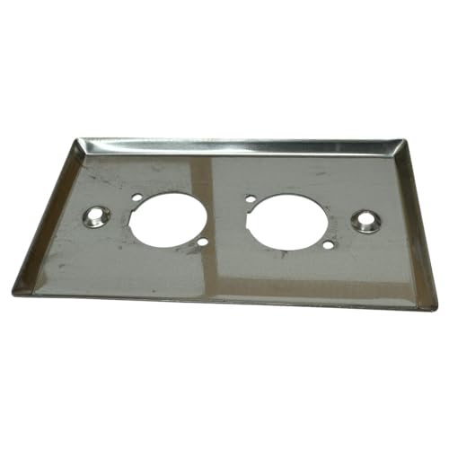 DIYTECH 2 Port Stainless Steel XLR Wall Plate Blank Panel for Pro Audio - style: 2 Port Stainless Steel