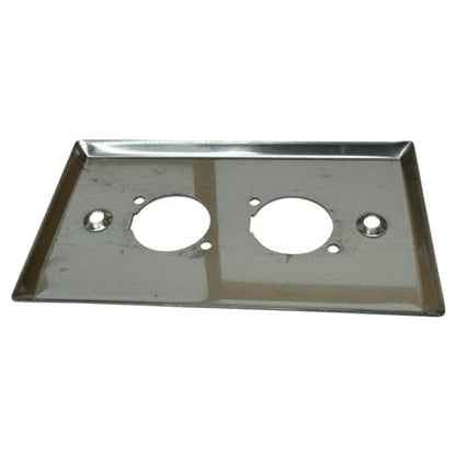 DIYTECH 2 Port Stainless Steel XLR Wall Plate Blank Panel for Pro Audio - style: 2 Port Stainless Steel