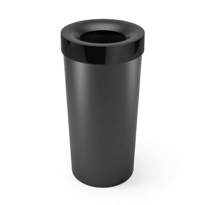 Umbra Vento Kitchen Trash Can, Open Top Bin, 16.5 Gallon, Black - color: Black