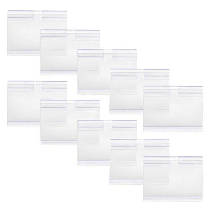 Plastic Label Holder Clear Tag Merchandise Sign Display Holder