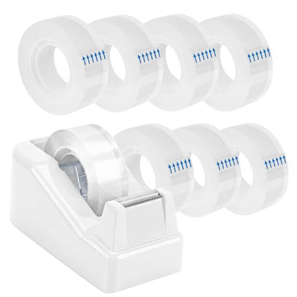 OWLKELA Lightweight Desktop Tape Dispenser, White, 1 Pack - color: White, size: 1 Pcs