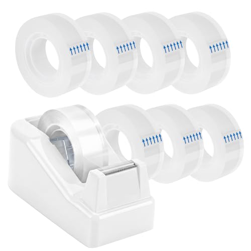 OWLKELA Lightweight Desktop Tape Dispenser, White, 1 Pack - color: White, size: 1 Pcs