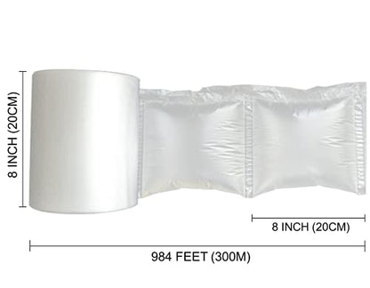 Air Pillow Film Bubble Cusion Roll for Packaging - 984ft x 8" x 8" (300m x 20cm x 20cm) - size: 8"x8"