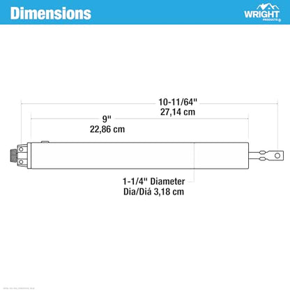 Wright Products Adjustable Pneumatic Screen and Storm Door Closer, White