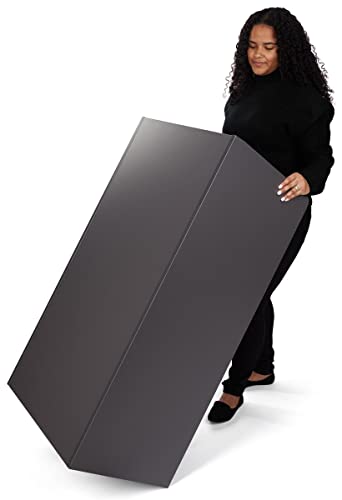 Displays2go Podium Stand, Gray - color: Gray