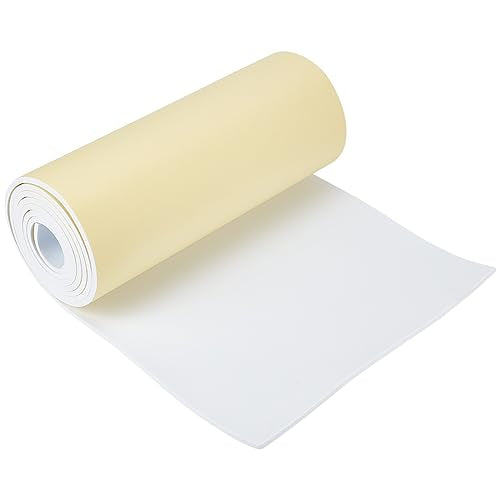 BENECREAT 78.7x12 inch White Self-Adhesive EVA Foam Roll, 5mm Thick Sticky Upholstery Foam Sheets for Scrapbooking Crafts, Cosplay Model, Cushion Furniture, Gap Filling, Packing - color: White, size: 5mm Thick