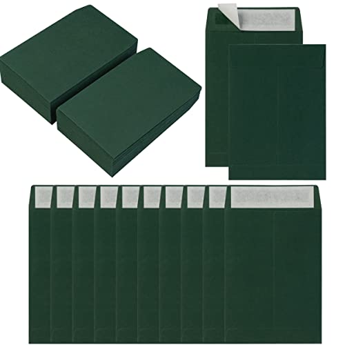 100 Pack Seed Envelopes Self-Adhesive, 3 1/4 x 4 1/2 inches, Dark Green - color: Dark Green