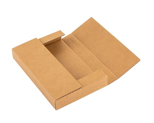 9x6x1.3 inch Shipping Boxes with Fragile Stickers, Brown, 25-Pack - color: Brown