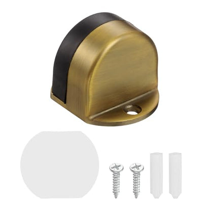 uxcell Low Dome Floor Door Stop 1.5" H x 1.65" W, Stainless Steel - color: Brass Tone