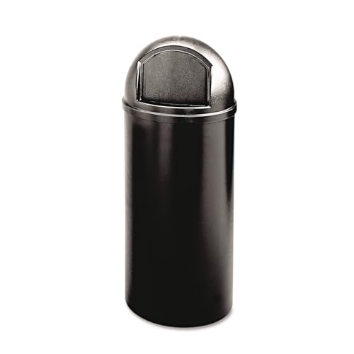Rubbermaid Commercial Products Marshal Classic Trash Can, Black, 25-Gallon - color: Black, size: 25 gallon