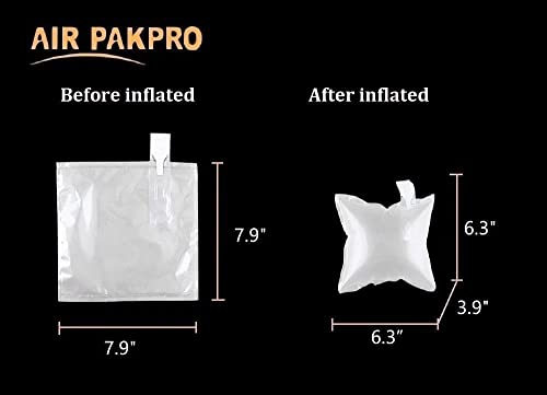100 Pack,Free Hand Pump AIR PAKPRO 7.9x7.9inch Clear Plastic Inflatable Air Packaging Bags Air Pillows Air Cushions Buffer Bags Void Fill Cushioning for Shipping and Packaging,VFC2020 - color: 7.9x7.9inch